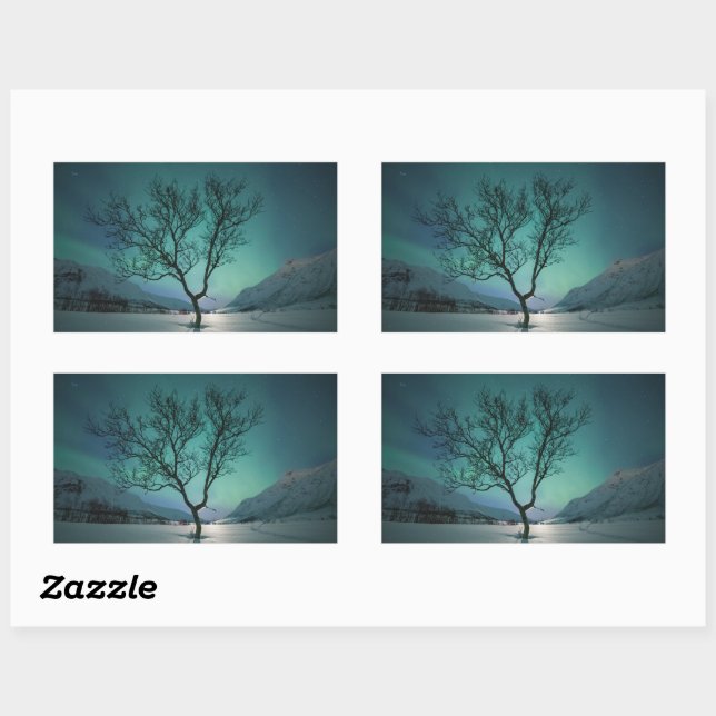 Northern Lights Tree Sticker (Sheet)