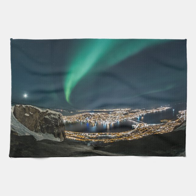 Northern Lights Tromso Kitchen Towel (Horizontal)
