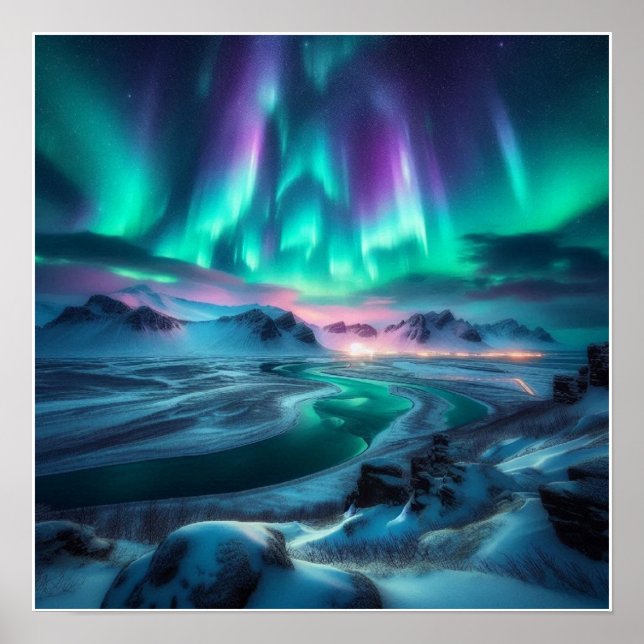 Northern Lights View Poster (Front)