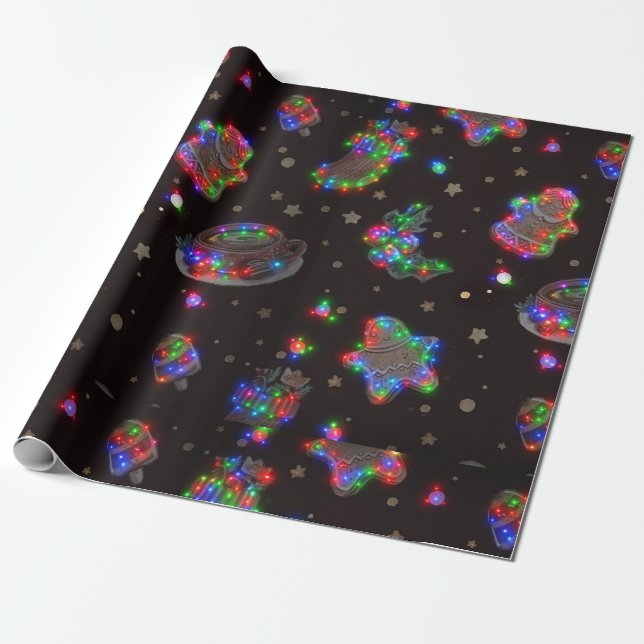 Northern Lights Wrapping Paper (Unrolled)