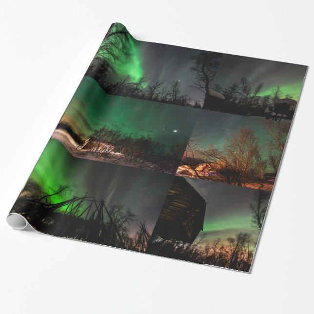 Northern Lights Wrapping Paper (Unrolled)