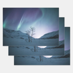 Northern Lights Wrapping Paper Sheet
