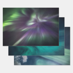 Northern Lights Wrapping Paper Sheet