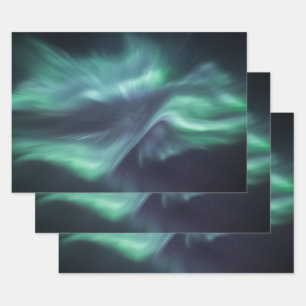 Northern Lights Wrapping Paper Sheet
