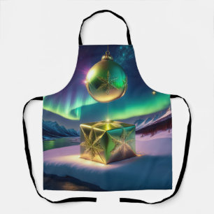 Northern Lights Xmas Bell Gift Box Snow Apron