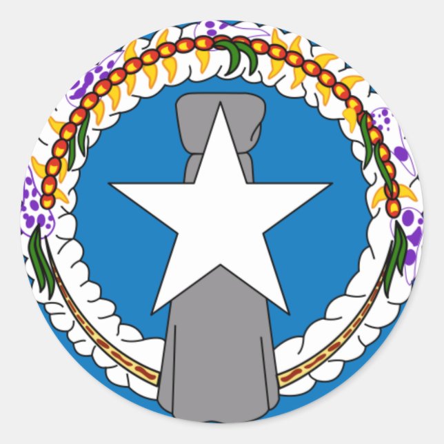 northern mariana islands classic round sticker (Front)