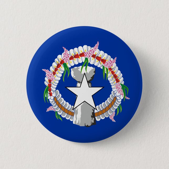 Northern Mariana Islands Flag 2 Inch Round Button (Front)