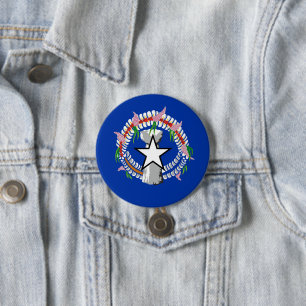 Northern Mariana Islands flag 3 Inch Round Button
