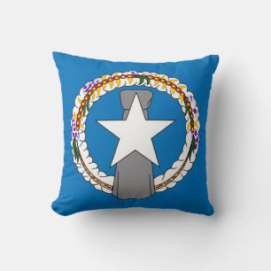 Northern Mariana Islands Flag American MoJo Pillow