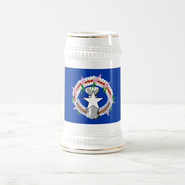 Northern Mariana Islands Flag Beer Stein (Center)