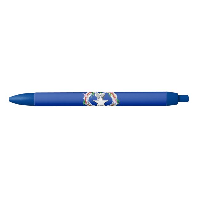 Northern Mariana Islands Flag Black Ink Pen (Front)
