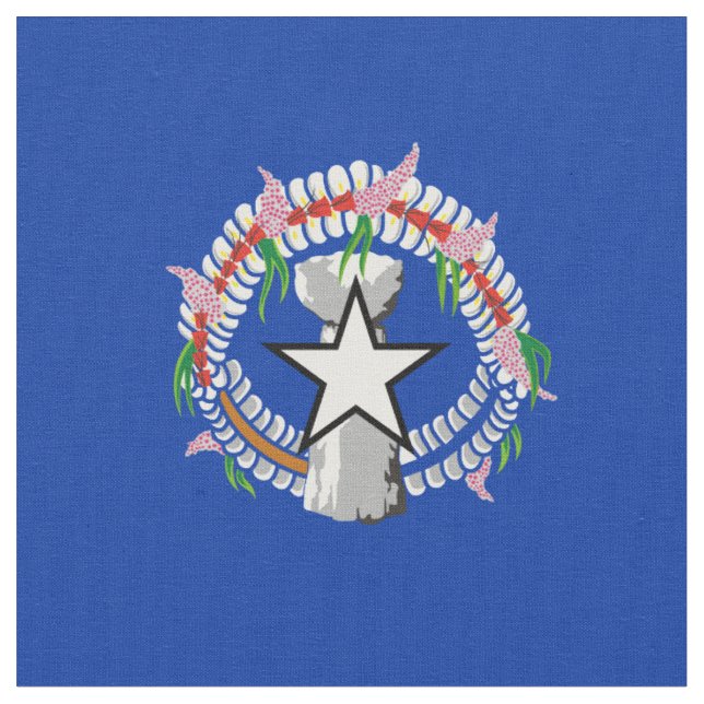 Northern Mariana Islands flag Fabric (Close Up)