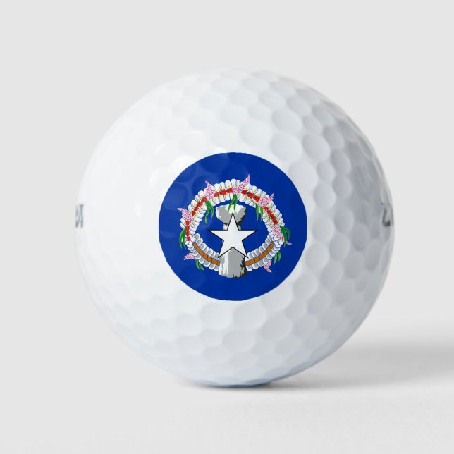 Northern Mariana Islands Flag Golf Balls (Front)