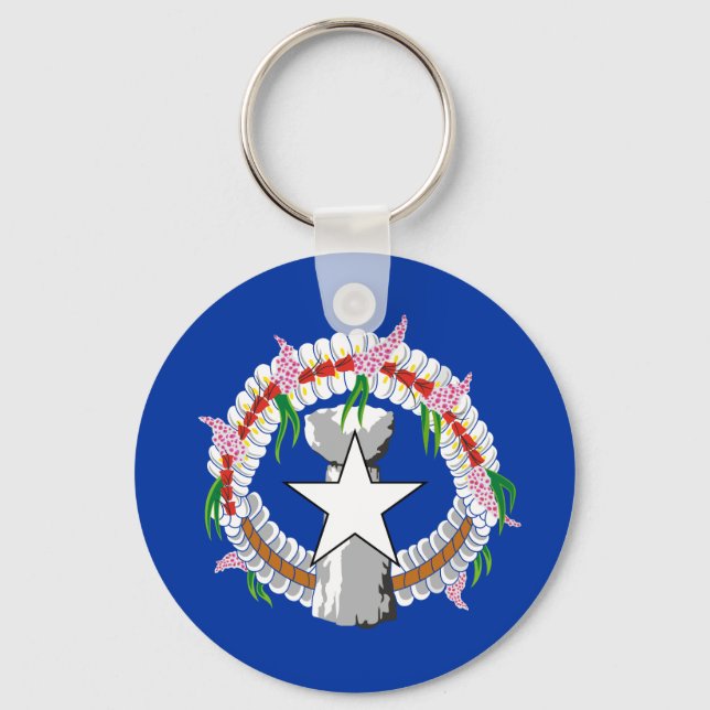 Northern Mariana Islands Flag Keychain (Front)