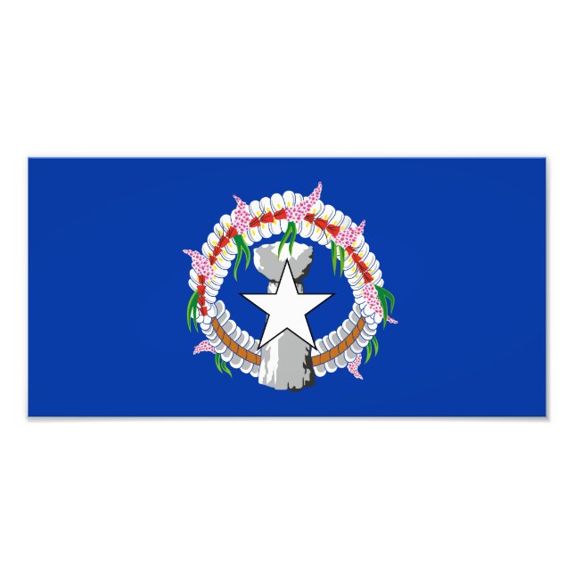 Northern Mariana Islands Flag Photo Print (Front)