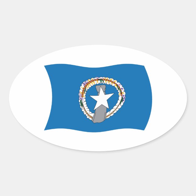 Northern Mariana Islands Flag Sticker (Front)