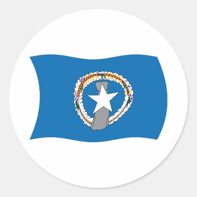 Northern Mariana Islands Flag Sticker (Front)