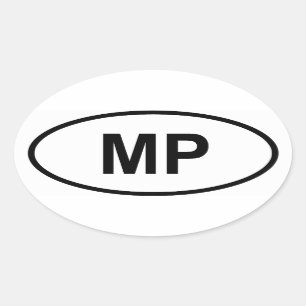 Northern Mariana Islands "MP" Oval Sticker