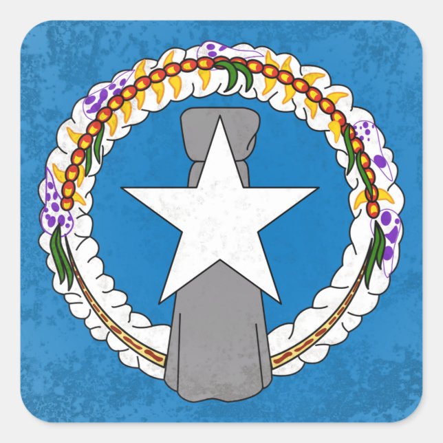Northern Mariana Islands Square Sticker (Front)