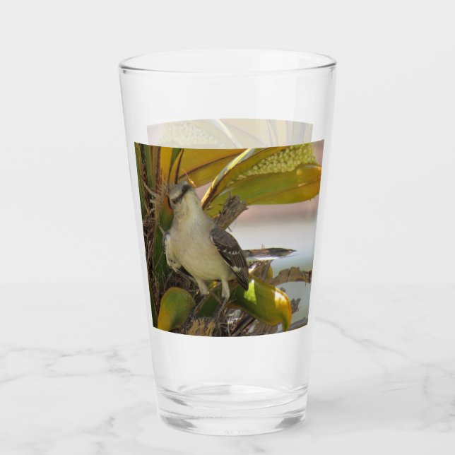 Northern Mockingbird - Backyard Bird Series -  Glass (Front)