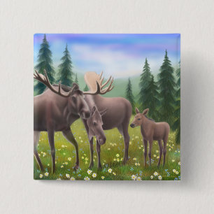 Northern Moose Family PIn