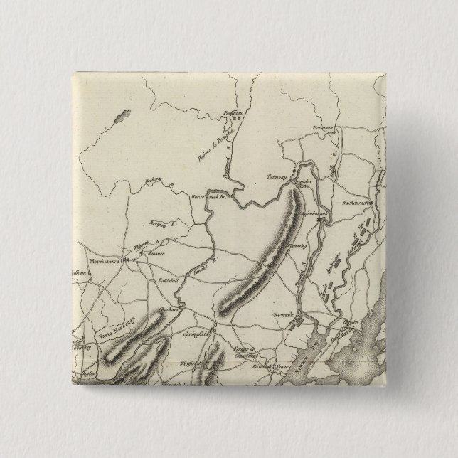 Northern New Jersey 2 Inch Square Button (Front)