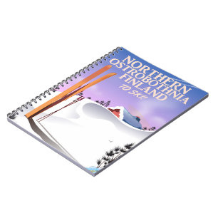 Northern Ostrobothnia Finland ski poster Notebook