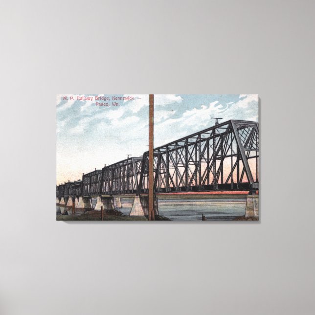 Northern Pacific Bridge View Canvas Print (Front)