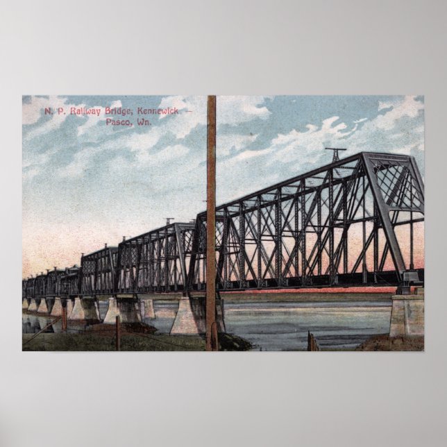 Northern Pacific Bridge View Poster (Front)
