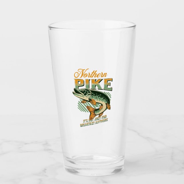 Northern Pike Fishermans Personalized Glass (Front)