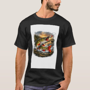 Northern Pike Fishing Illustration T-Shirt