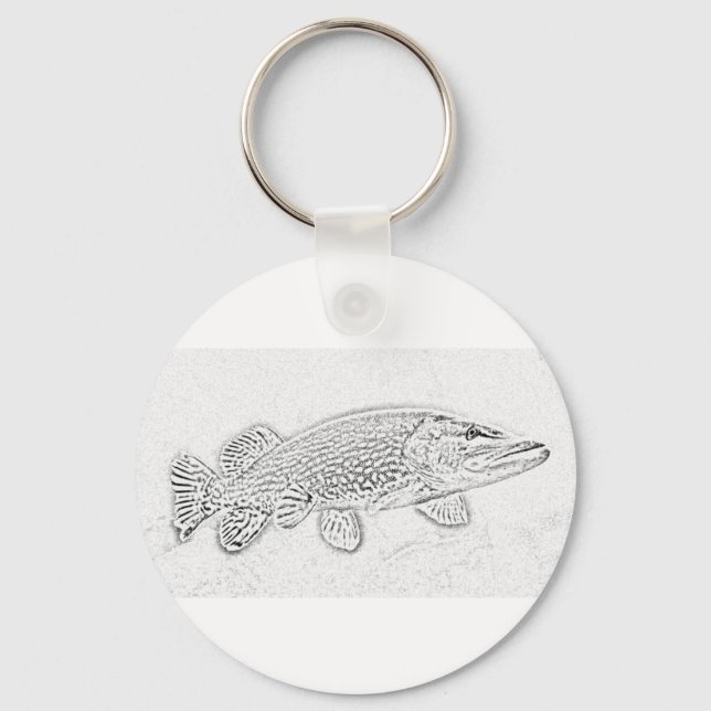 Northern pike keychain (Front)