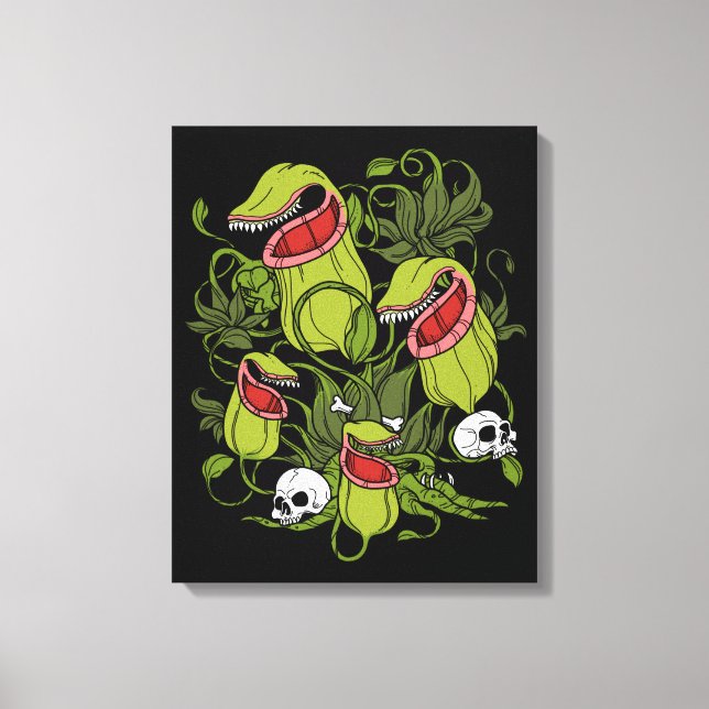 Northern Pitcher Sarracenia Carnivorous Plants Canvas Print (Front)