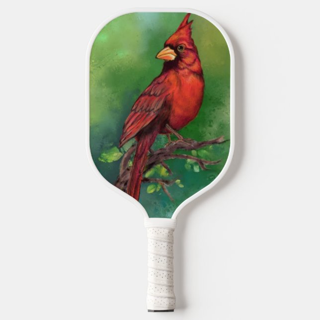 Northern Red Cardinal Bird Pickleball Paddle (Front)