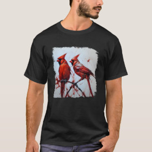 Northern Red Cardinal Ink Art Redbird Pullover Hoo