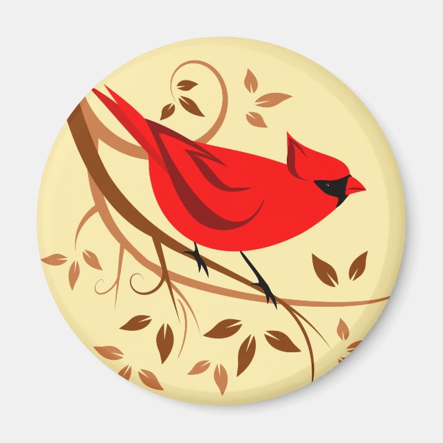 Northern Red Cardinal Magnets (Front)