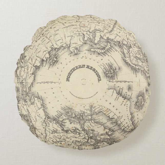 Northern Regions Round Pillow (Front)