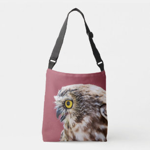Northern Saw-Whet Owl Portrait Crossbody Bag
