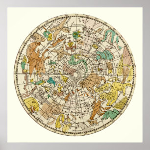 Northern Sky Star Chart and Constellations Map