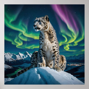 “Northern Sky Wanderer” – Snow Leopard Portrait Poster