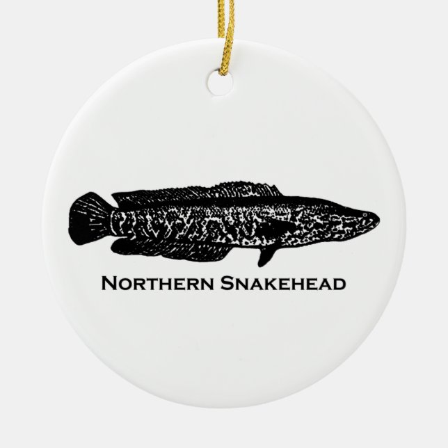 Northern Snakehead Ceramic Ornament (Front)