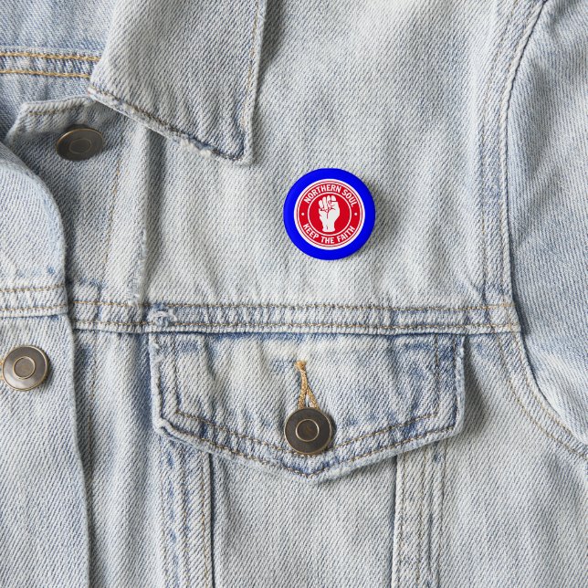 Northern Soul Badge 1 Inch Round Button (In Situ)