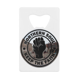 northern soul chrome and black credit card bottle opener