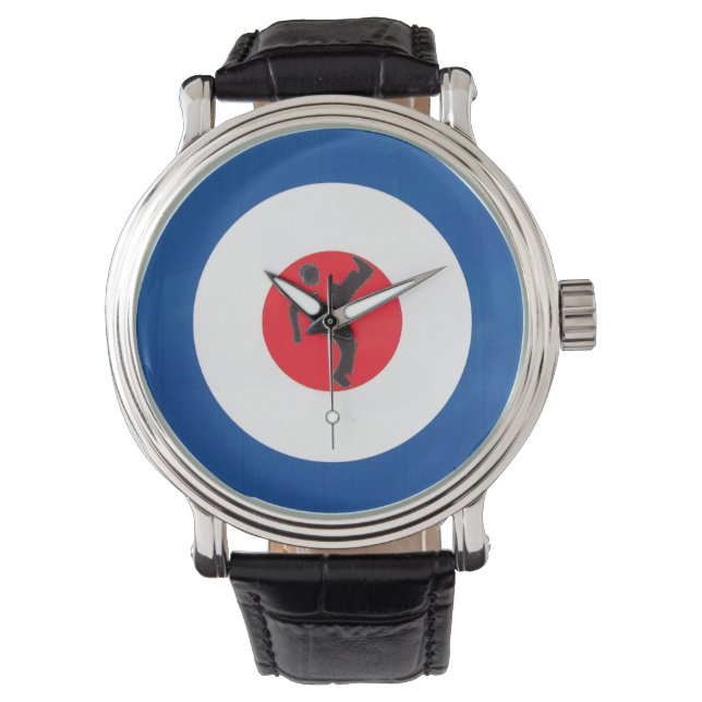 Northern Soul Dancer & Mod Target Wristwatch (Front)