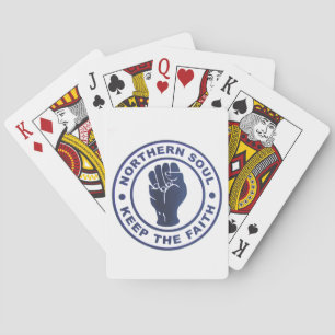 Northern Soul Keep The Faith & Fist Symbol Playing Cards