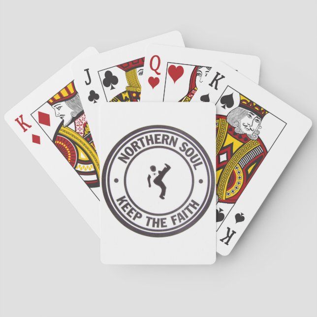 Northern Soul Keep The Faith Slogans & Dancer Playing Cards (Back)
