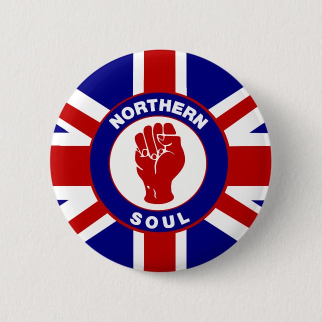 Northern Soul Union jack 2 Inch Round Button (Front)