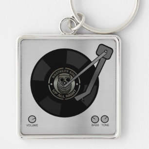 Northern Soul vinyl on turntable Keyring