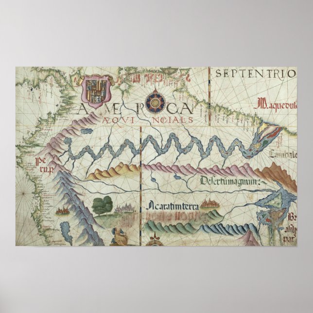 Northern South America, detail from world Poster (Front)