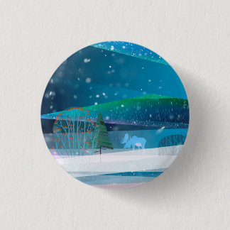 Northern space moose 1 inch round button